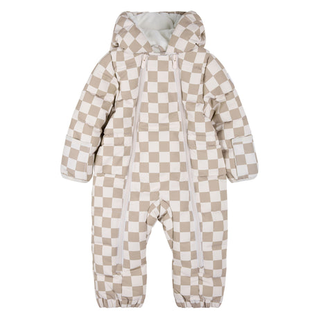 Habit de Neige Une Pièce Damier 3-9mois-Petit Lem-Beige-3 m-LEM-26FRJ92J17BF-CLÉMENT