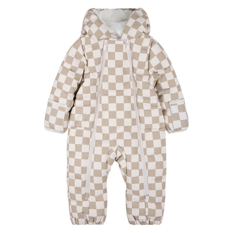 Habit de Neige Une Pièce Damier 12-24mois-Petit Lem-Beige-12 m-LEM-26FRJ92J17BN-CLÉMENT