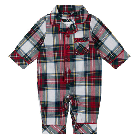 Pyjama Flanelle Carreaux 3-24mois-Pyjama Bebe (17B)-Petit Lem-Rouge-3 m-CLÉMENT