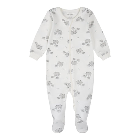 Pyjama Éléphants 0-12mois-Petit Lem-Ivoire-Nouveau-né-LEM-26YRL18P09-CLÉMENT