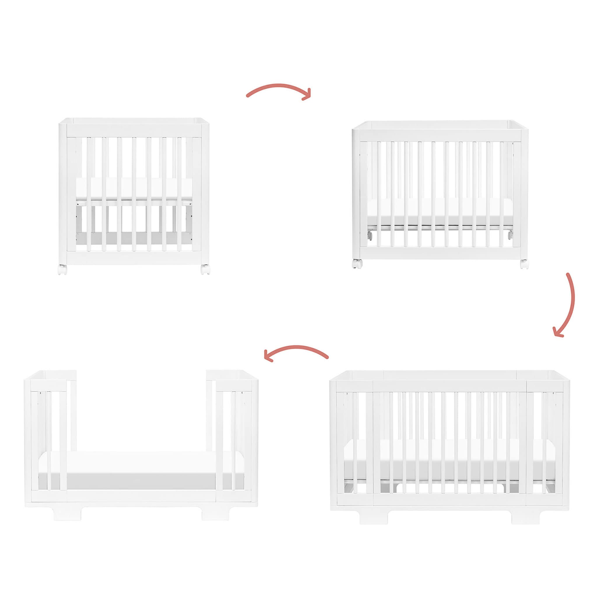 Yuzu 8-in-1 Convertible Crib - White – CLÉMENT