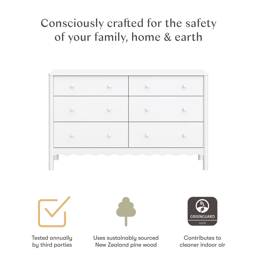 Bureau 6 Tiroirs Swell - Blanc-Babyletto-LET-M27916W-CLÉMENT