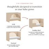 Couchette Convertible 3-en-1 Moab - Taupe/Cendre-Babyletto-LET-M30201TPESH-CLÉMENT