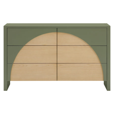 Bureau 6 Tiroirs Moab - Olive/Cendre (Assemblée)-Babyletto-LET-M30216OLSH-CLÉMENT