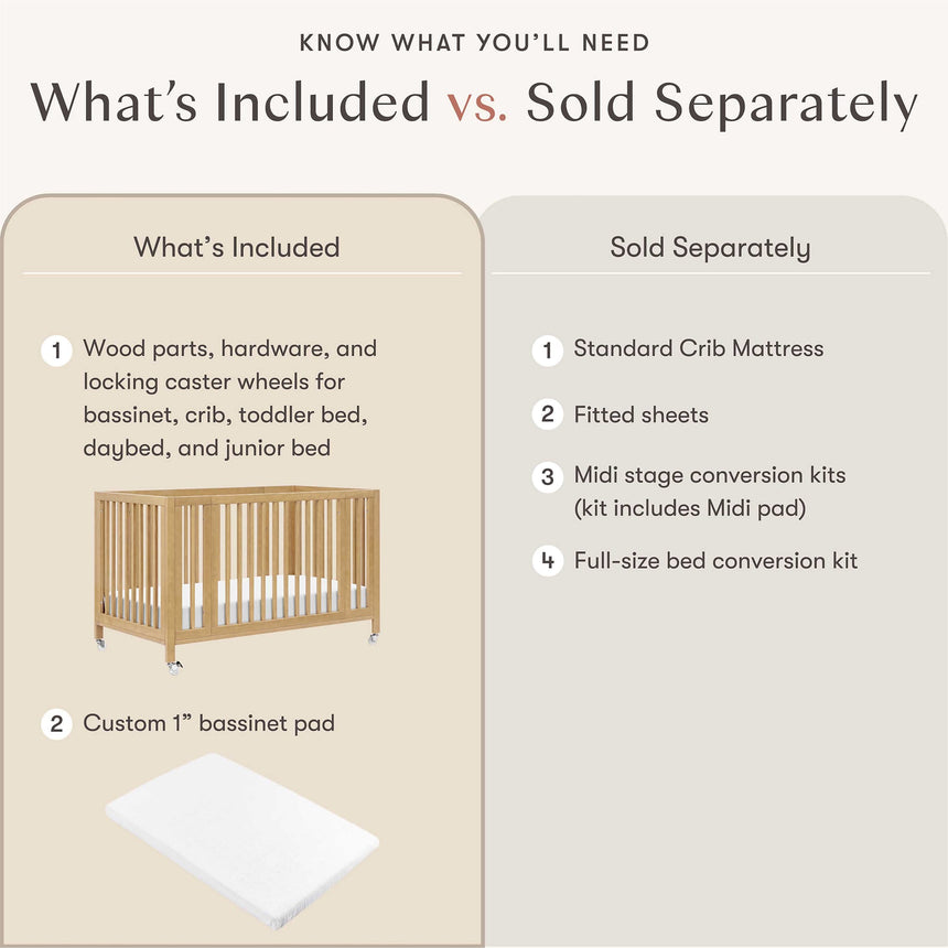 Couchette Convertible 9-en-1 Rolli - Miel-Babyletto-LET-M30880HY-CLÉMENT