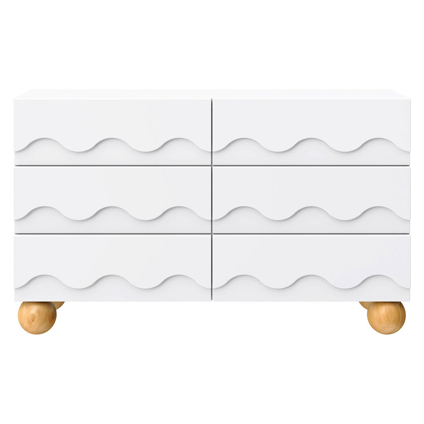 Commode 6 Tiroirs Lido Wave - Blanc-Babyletto-LET-M31116WHY-CLÉMENT