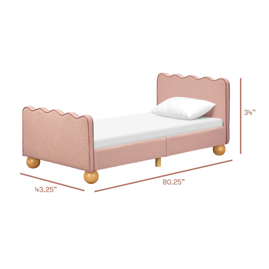 Lit Simple Rizo - Boucle Rose-Babyletto-LET-M31369PRSBRY-CLÉMENT