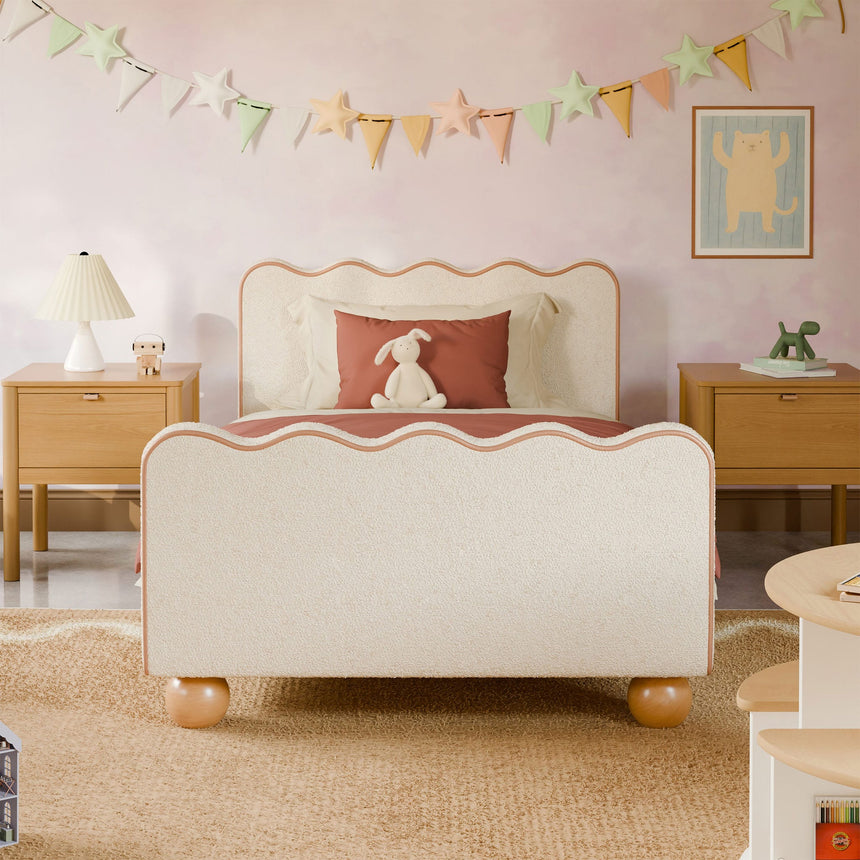 Lit Simple Rizo - Boucle Ivoire-Babyletto-LET-M31369PWBTAN-CLÉMENT