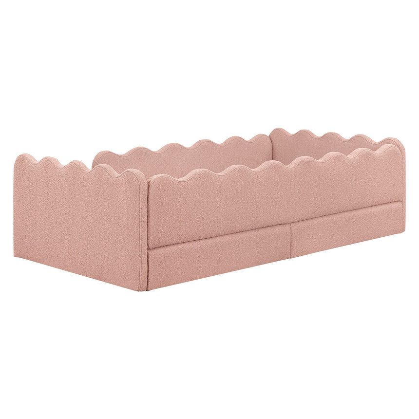 Lit Simple Rizo Inspiré Montessori - Boucle Rose-Babyletto-LET-M31376PRSB-CLÉMENT