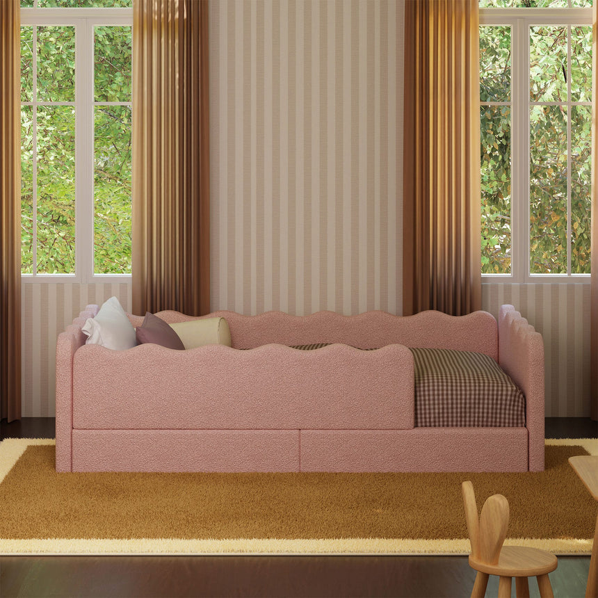 Lit Simple Rizo Inspiré Montessori - Boucle Rose-Babyletto-LET-M31376PRSB-CLÉMENT