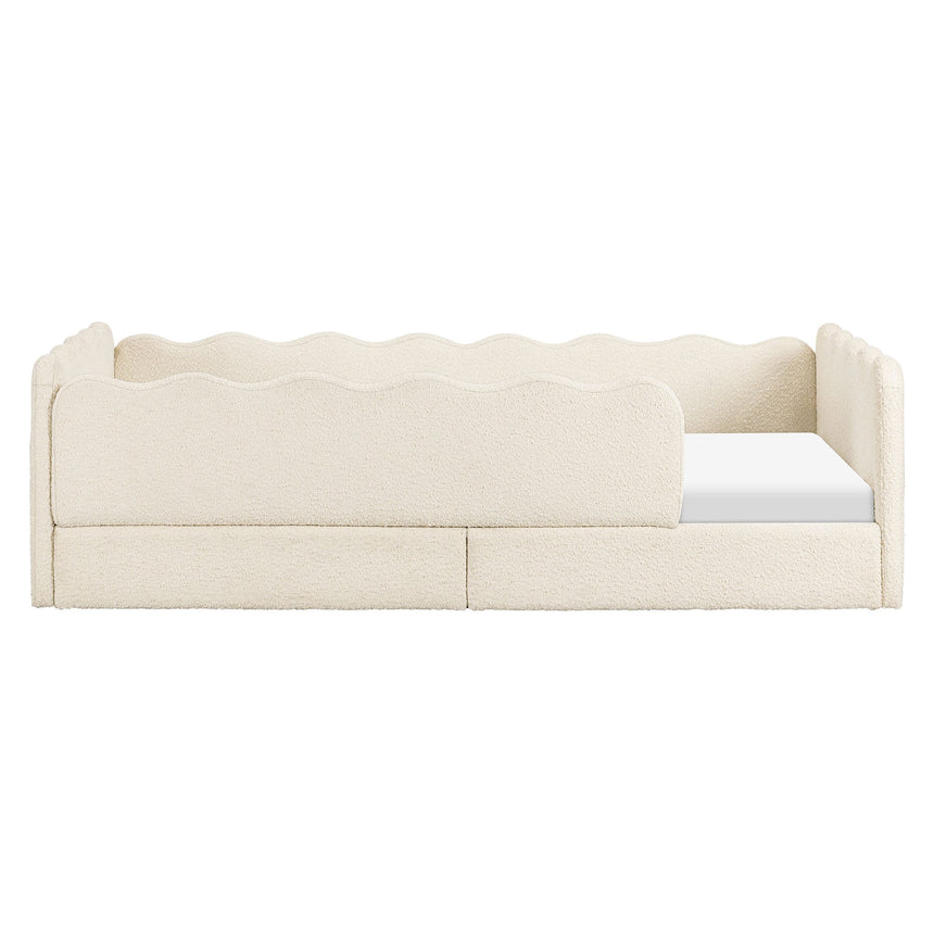 Lit Simple Rizo Inspiré Montessori - Boucle Ivoire-Babyletto-LET-M31376PWB-CLÉMENT
