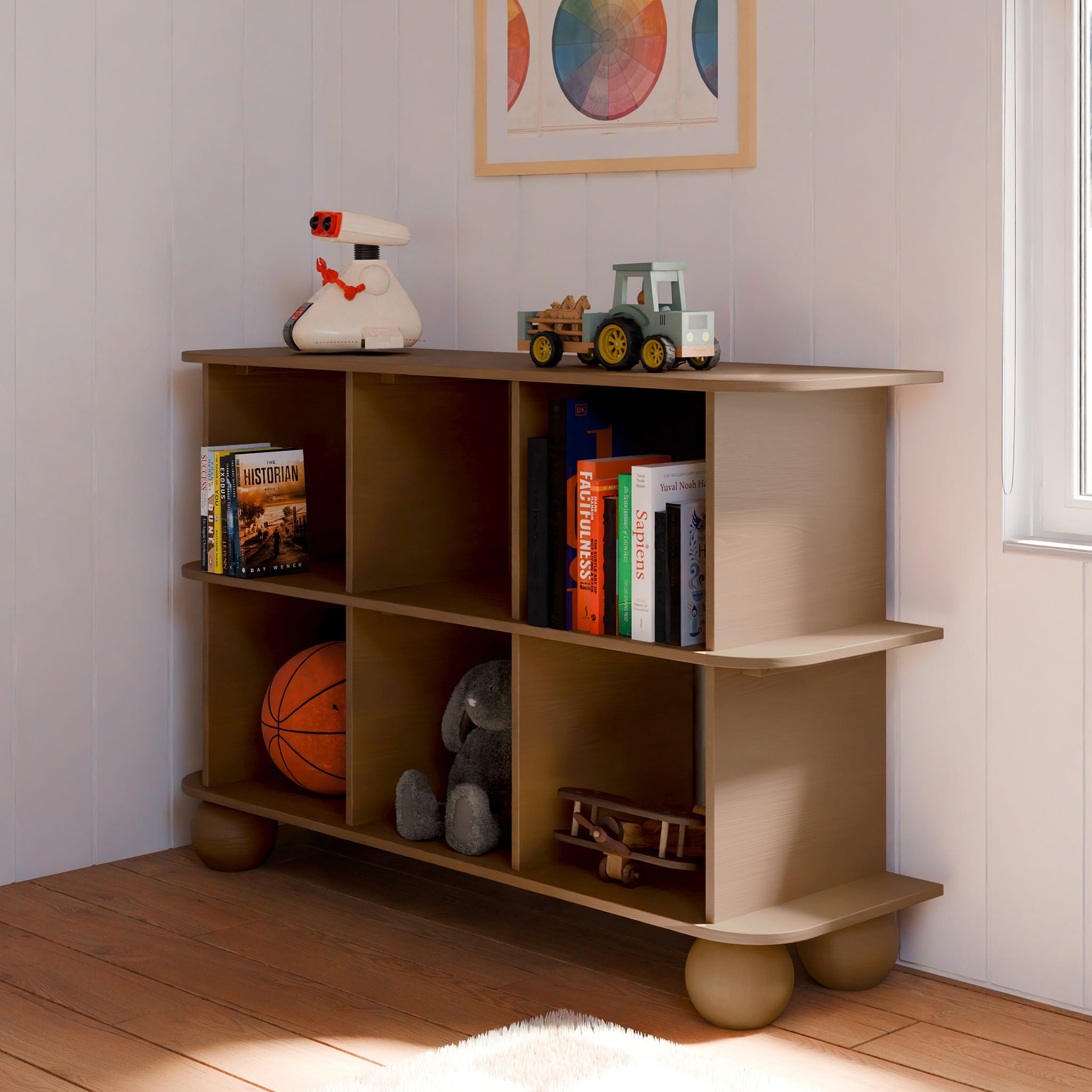 Crosby Open Bookcase - Walnut Natural – CLÉMENT