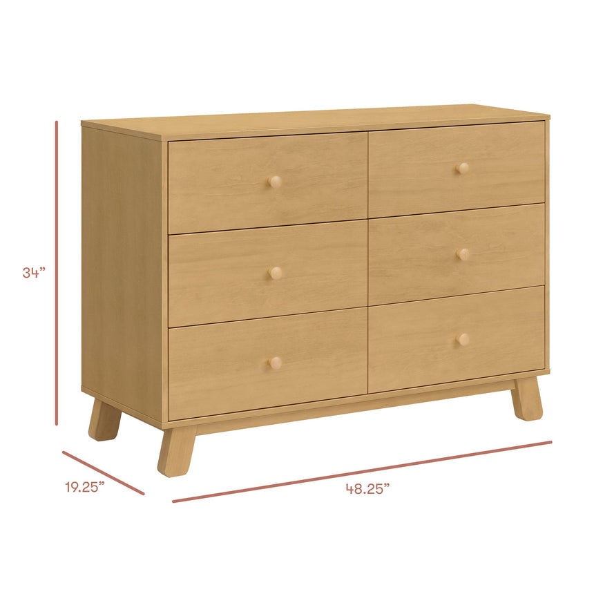 Commode 6 Tiroirs Hudson - Miel-Babyletto-LET-M32526HY-CLÉMENT