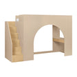 Lit Mezzanine avec Escalier Moab - Taupe / Cendre-Babyletto-LET-M32971TPESH-CLÉMENT