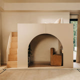 Lit Mezzanine avec Escalier Moab - Taupe / Cendre-Babyletto-LET-M32971TPESH-CLÉMENT
