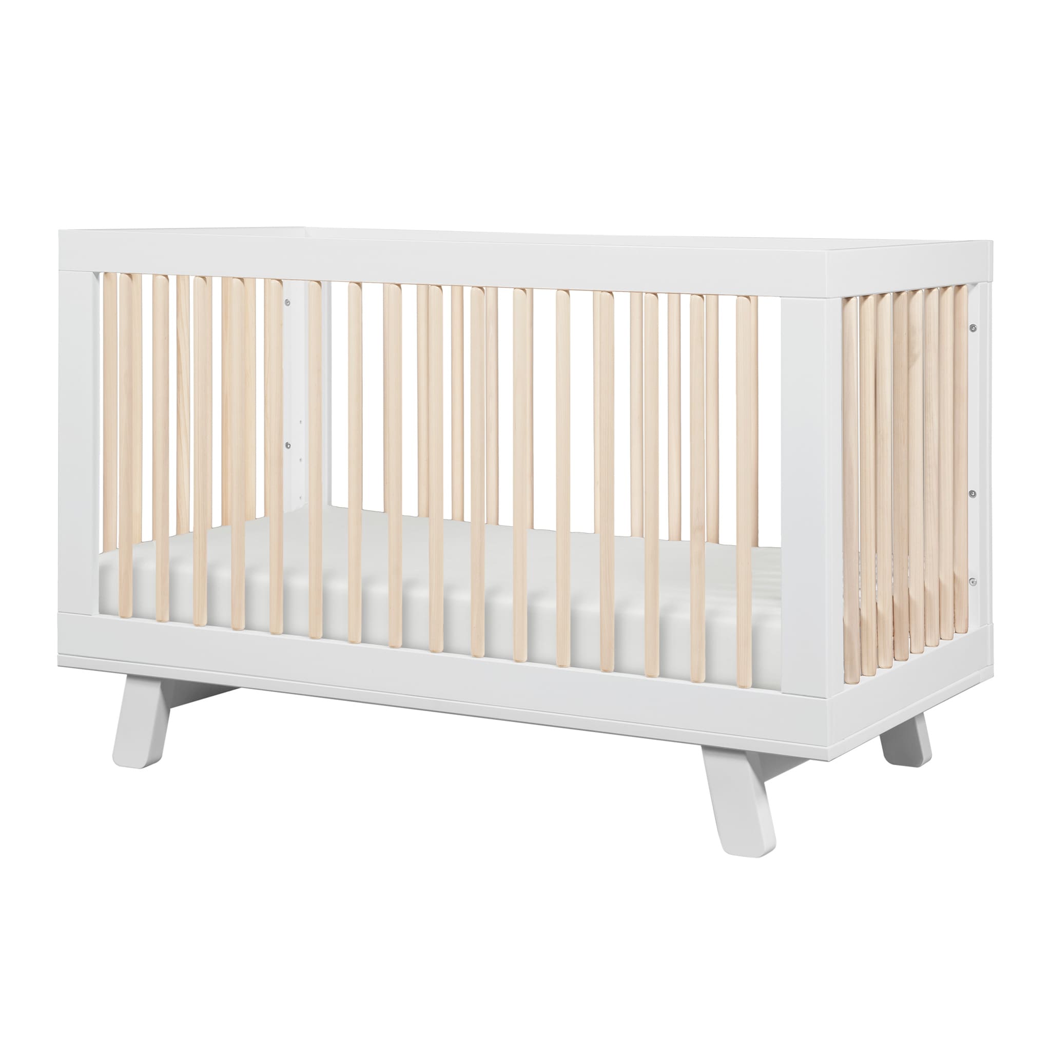 Hudson 3-in-1 Convertible Crib - White / Washed Natural – CLÉMENT
