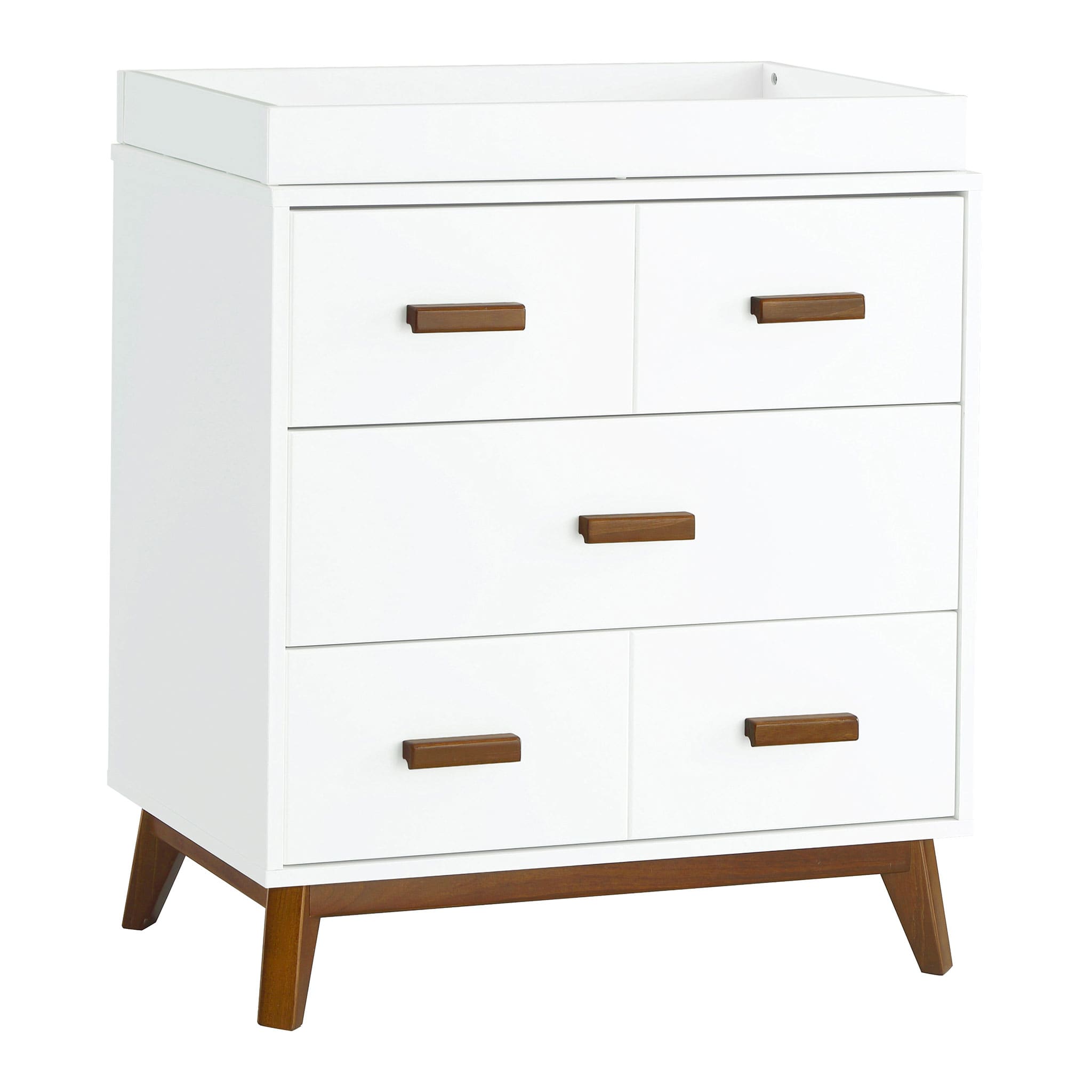 Meuble à Langer 3 Tiroirs Scoot - Blanc / Noyer - Babyletto – CLÉMENT