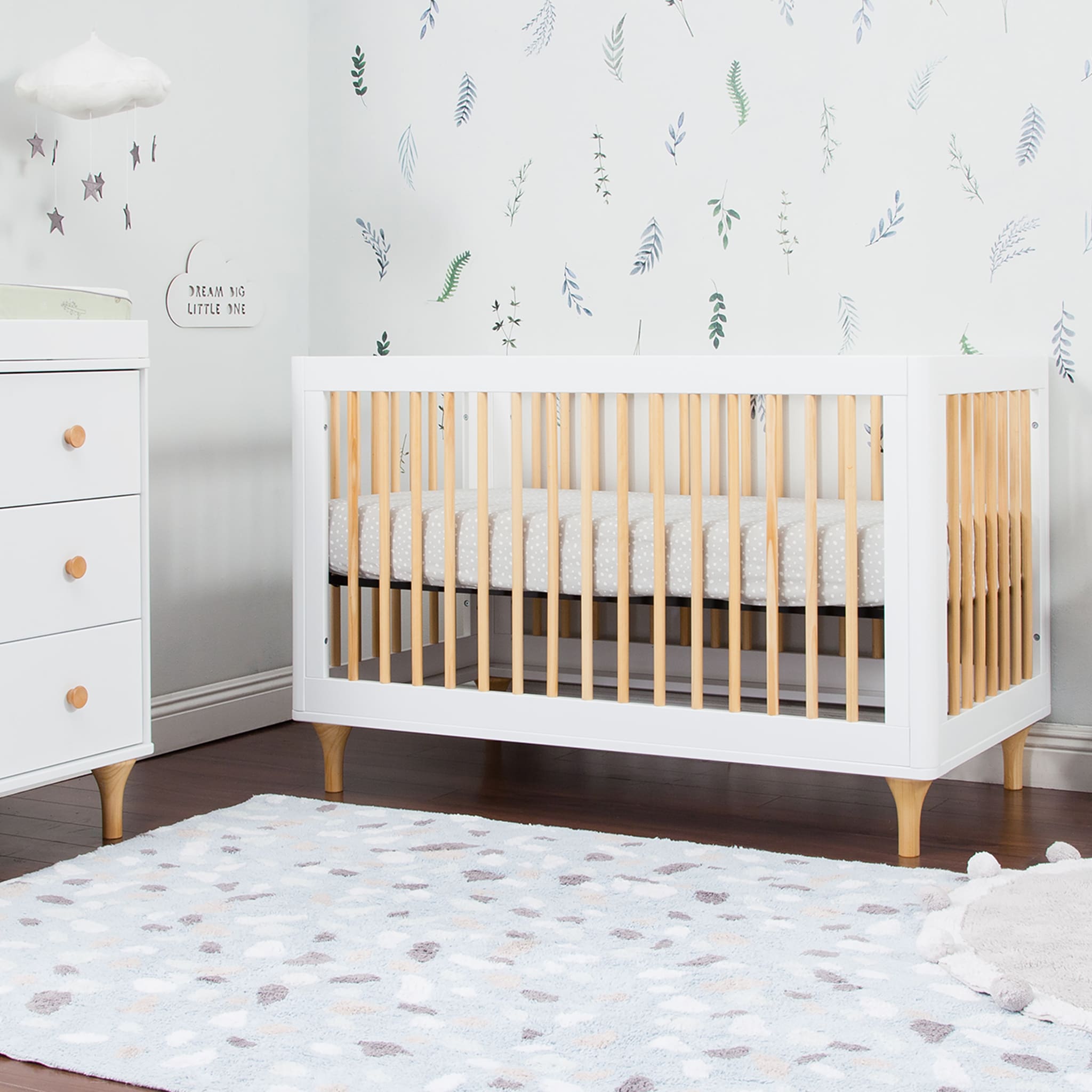 Couchette Convertible 3 en 1 Lolly - Blanc / Naturel - Babyletto