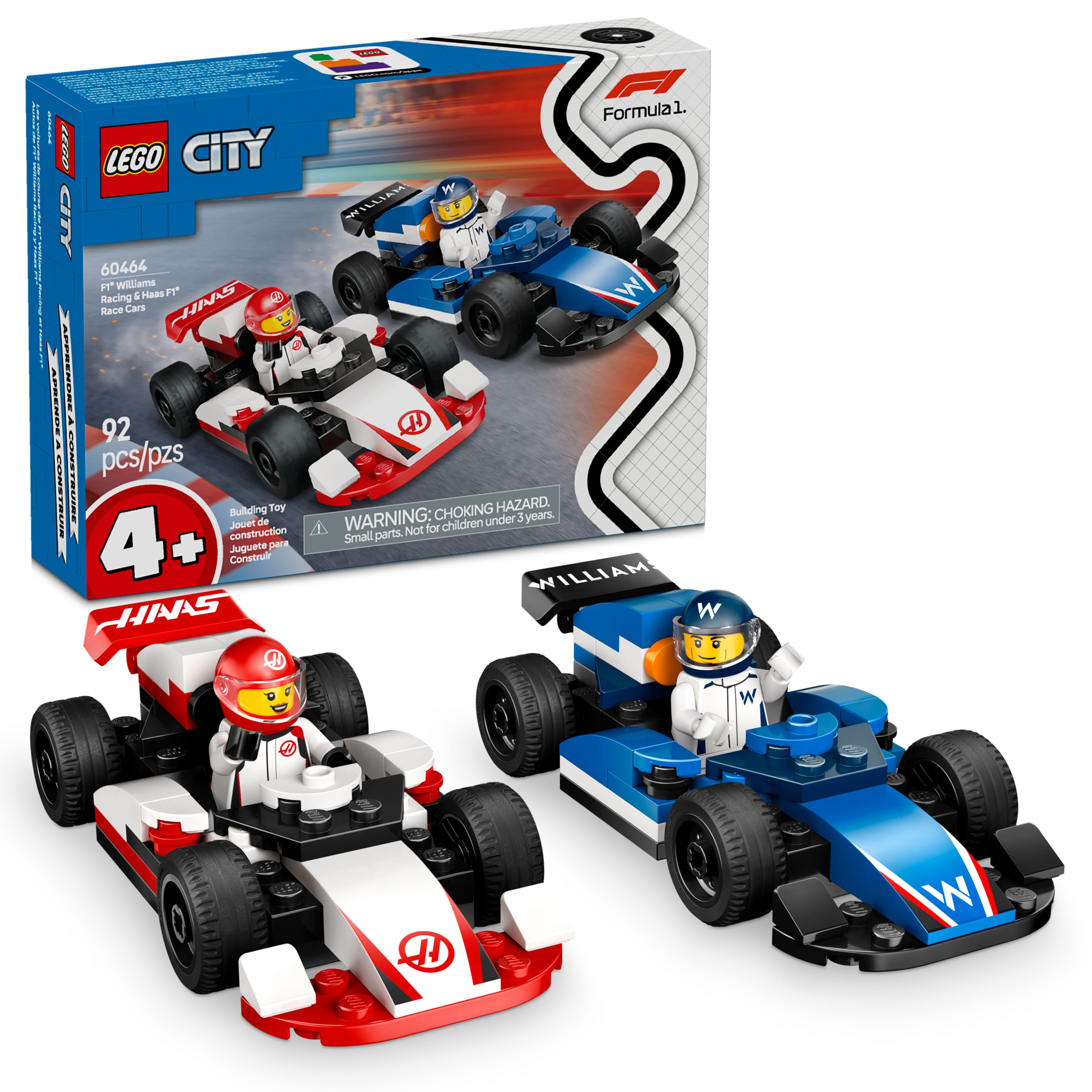ウィリアムズF1チーム ミニカー 2台セット LEGO® City Les voitures de course de F1® Williams Racing et Haas