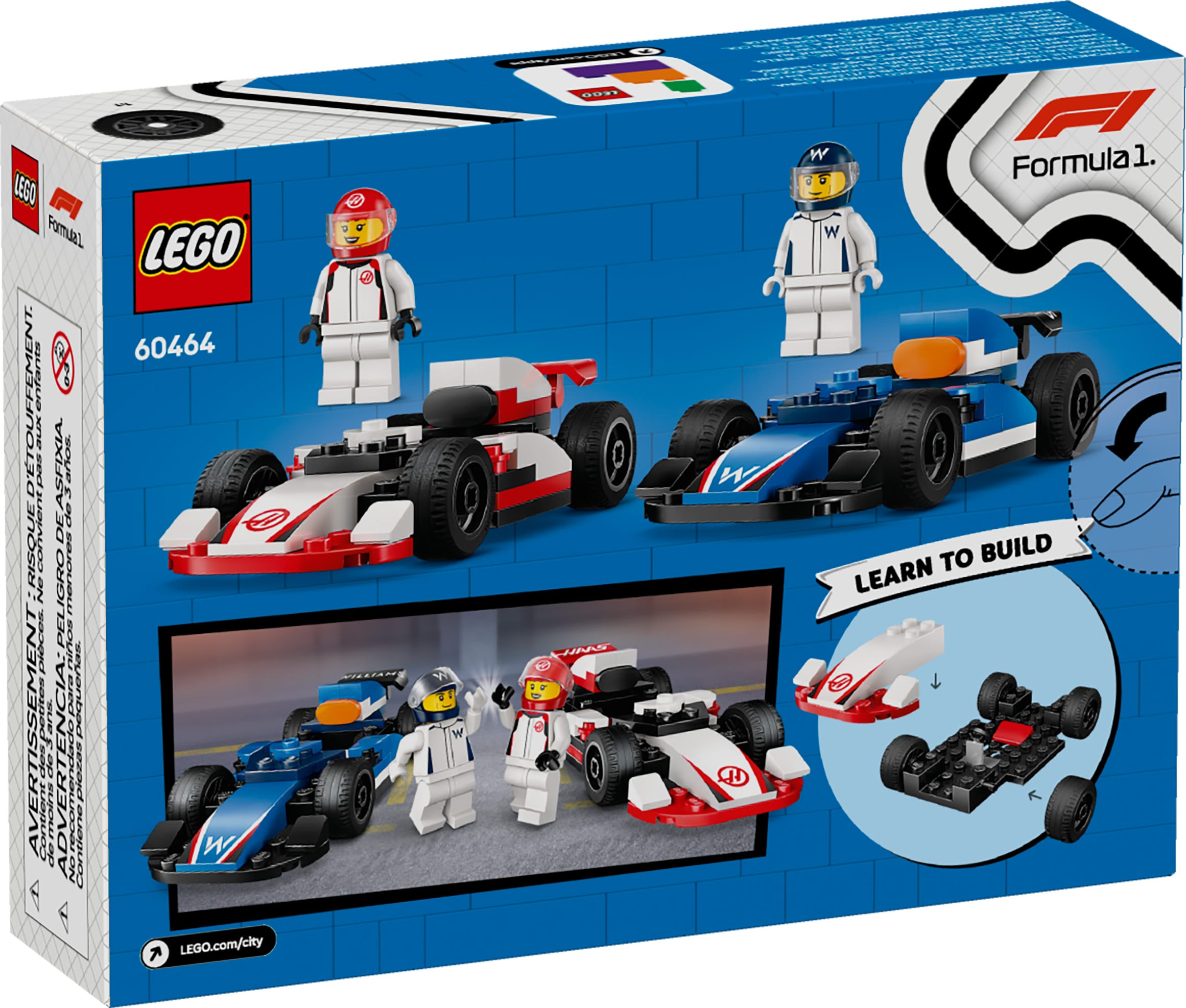 LEGO® City Les voitures de course de F1® Williams Racing et Haas