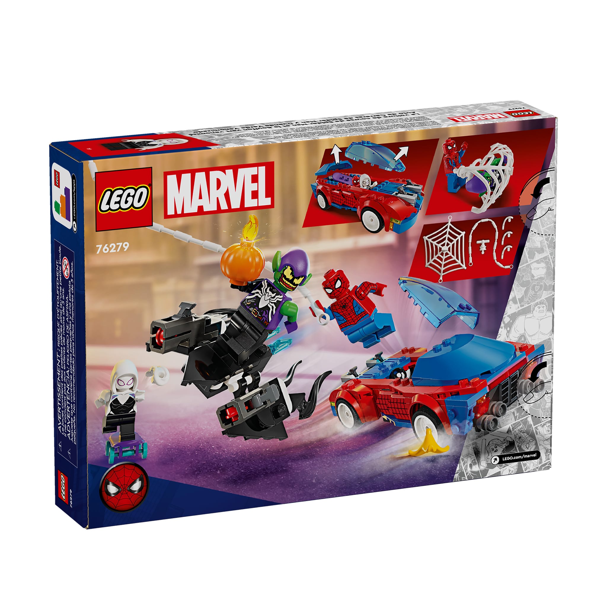 LEGO® Marvel La voiture de course de Spider-Man et le Bouffon vert