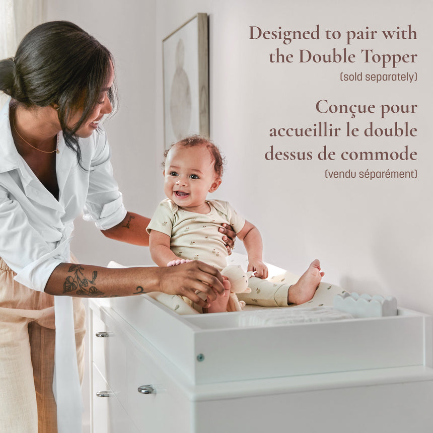 Commode 6 Tiroirs Laurel - Noir/Noyer-Little Seeds-LIS-CG007SCBP-CLÉMENT