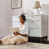 Commode 6 Tiroirs Laurel - Noir/Noyer-Little Seeds-LIS-CG007SCBP-CLÉMENT