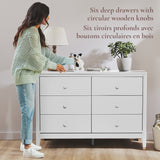 Commode 6 Tiroirs Aster - Blanc-Little Seeds-LIS-CG024WHP-CLÉMENT
