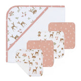 Ensemble Cadeau pour le Bain 5 Pièces - Jardin Sophia-Serviettes De Bain (823)-Living Textiles-CLÉMENT