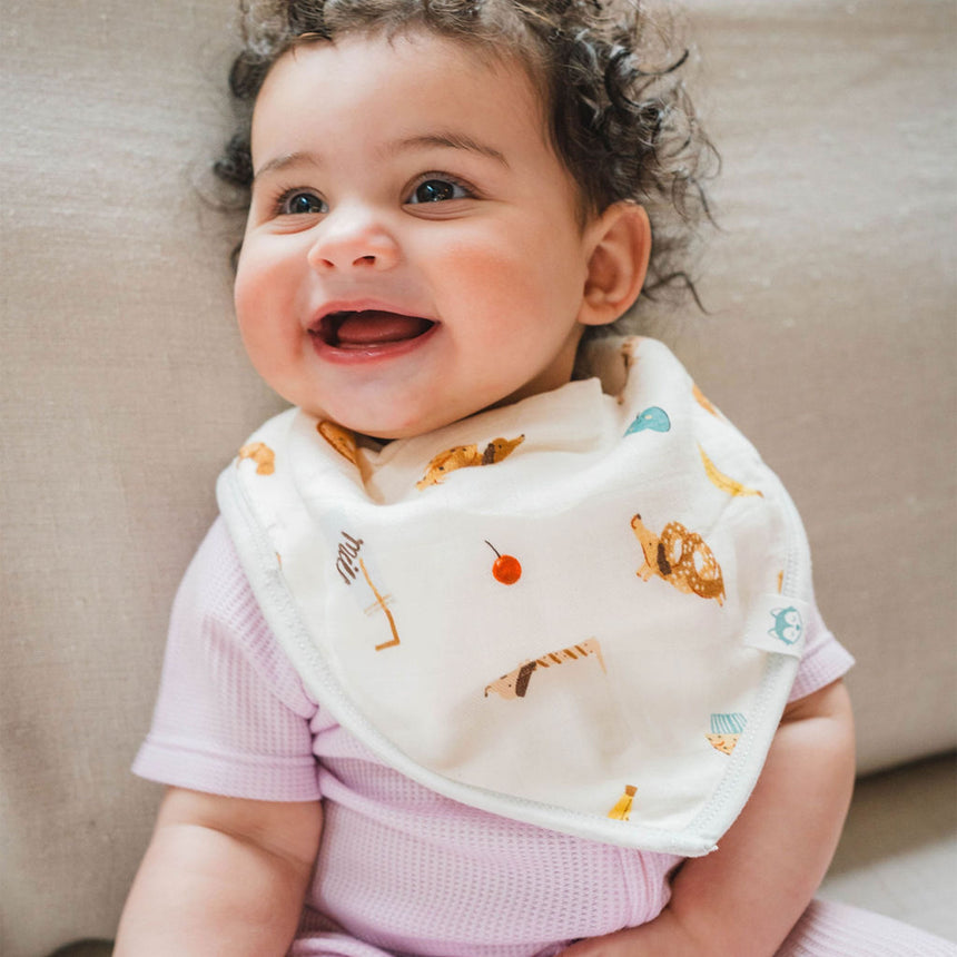 Bavoirs Bandana Mousseline(2) - Déjeuner-Loulou Lollipop-LLP-BIBFBK-CLÉMENT