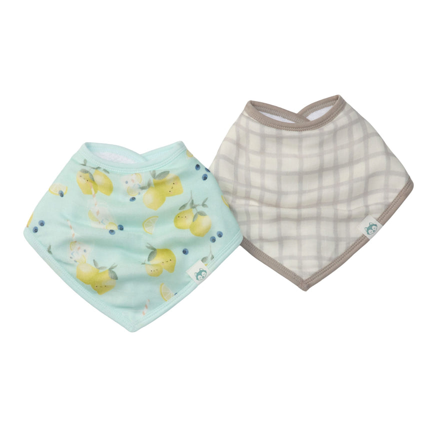 Bavoirs Bandana Mousseline(2) - Limonade-Loulou Lollipop-LLP-BIBLMN-CLÉMENT