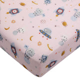 Drap Contour pour Lit de Bébé - Mousseline Bambou Astro-Loulou Lollipop-LLP-CRIBASX-CLÉMENT
