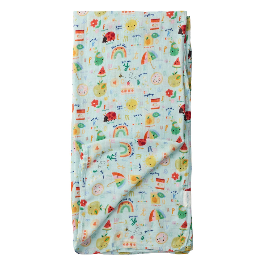 Couverture Mouseline Bambou - Alphabet Smile-Loulou Lollipop-LLP-SWAPS-CLÉMENT