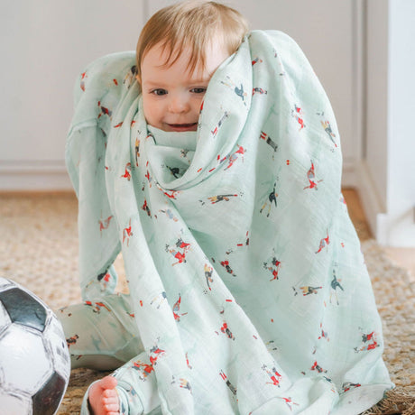 Couverture Mousseline Bambou - Soccer-Loulou Lollipop-LLP-SWBGM-CLÉMENT