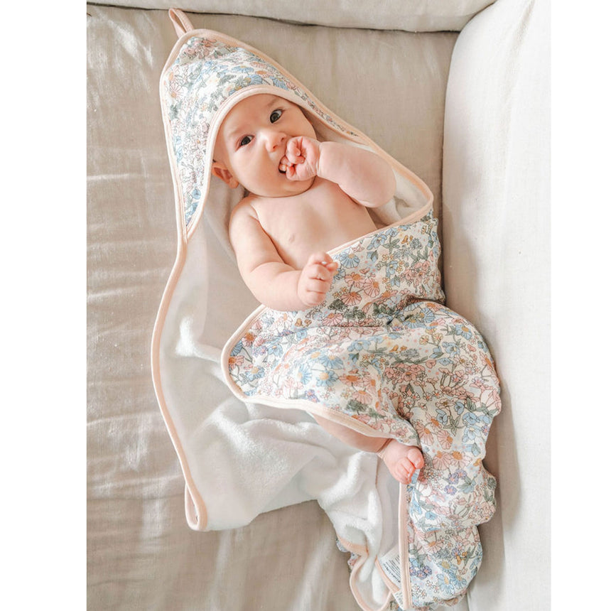 Ensemble Serviette à Capuchon - Jardin Anglais-Loulou Lollipop-LLP-TWENG-CLÉMENT