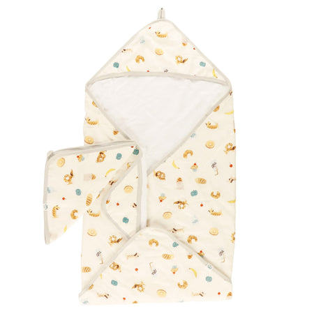 Ensemble Serviette à Capuchon - Déjeuner-Loulou Lollipop-LLP-TWFBK-CLÉMENT