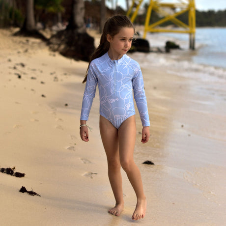 Maillot UV Manches Longues Hibiscus 2-14ans