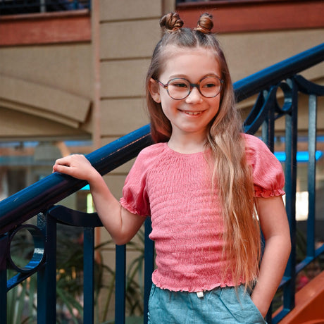 Cherries Pink Top 7-14