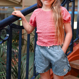 Cherries Pink Top 7-14