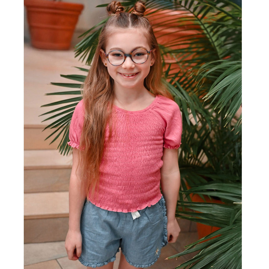 Cherries Pink Top 7-14