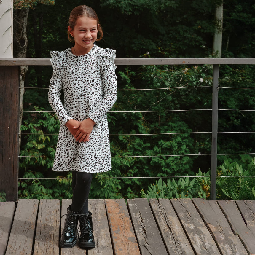 Floral AOP Romance Dress 7-14