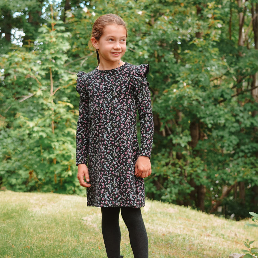 Flowers AOP Romance Dress 7-14
