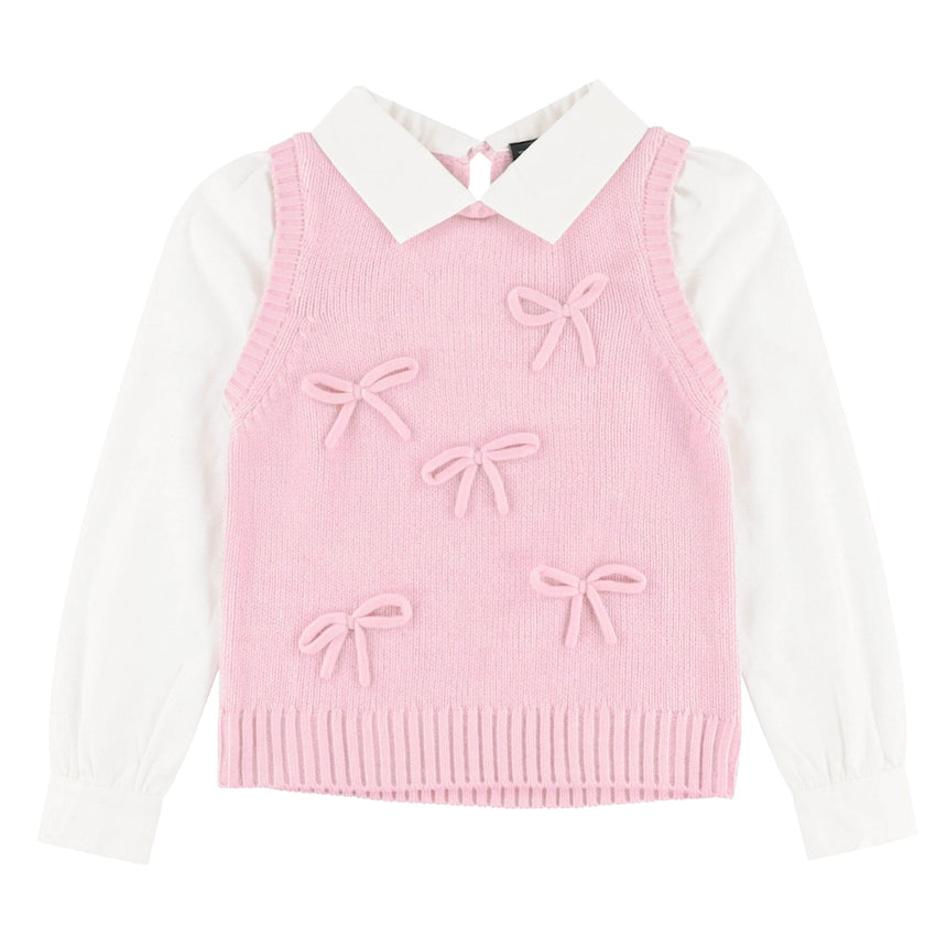 Blouse Bimatière Boucle 7-14ans-Look-Rose-S-LOK-2263485C-CLÉMENT