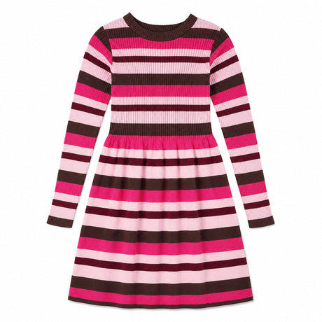 Robe Rayée Blush & Boucle 7-14ans-Look-Rose-S-LOK-2263492C-CLÉMENT