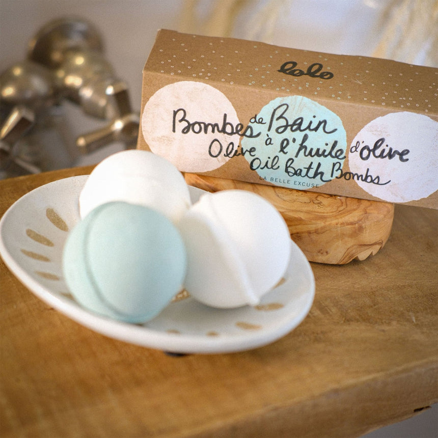 Bombes de Bain à l'Huile d'Olive Paquet de 3