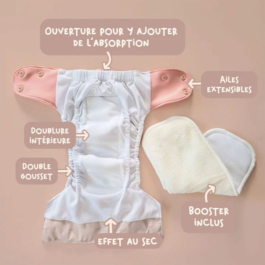 Couche Lavable Nouveau-né - Lapin-La Petite Ourse-LP3-C-NNA-LAPIN-CLÉMENT