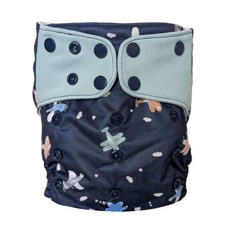 Couche Lavable Évolution - Avions 10-35lb-La Petite Ourse-LP3-C-NS-AVION-CLÉMENT