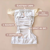 Couche Lavable Évolution 10-35lb - Avions-La Petite Ourse-LP3-C-NS-AVION-CLÉMENT