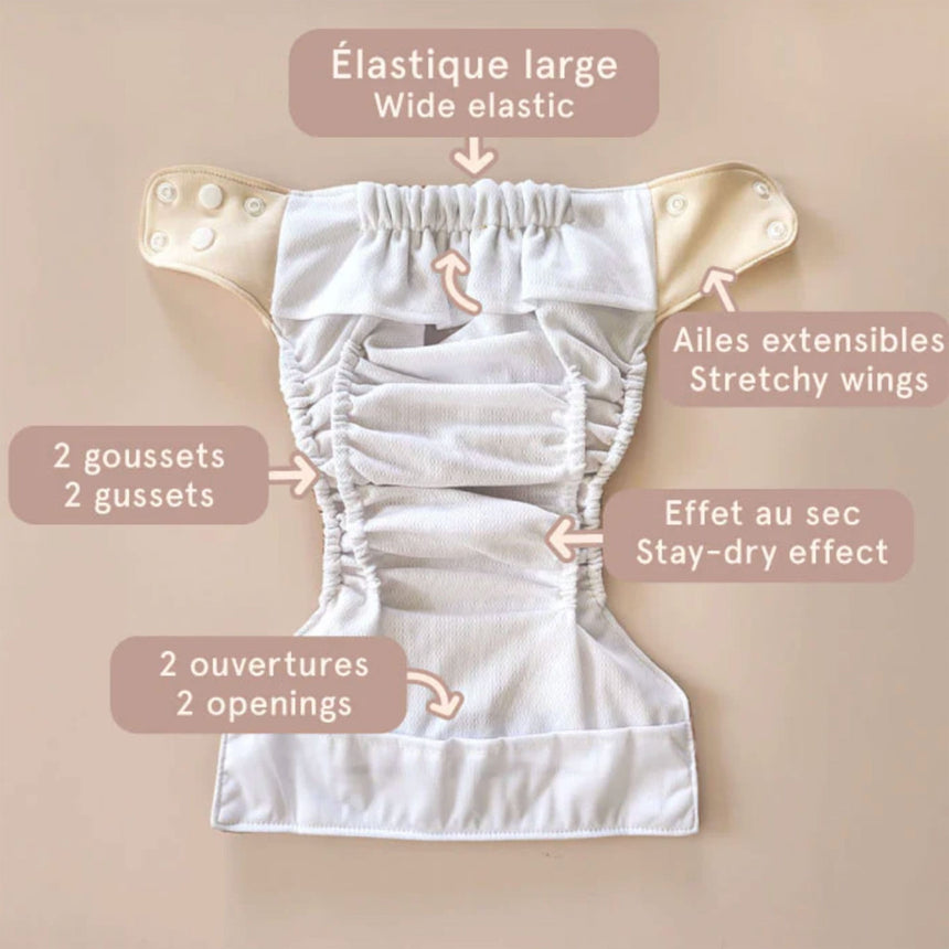Couche Lavable Évolution 10-35lb - Hiboux-La Petite Ourse-LP3-C-NS-HIBOUX-CLÉMENT
