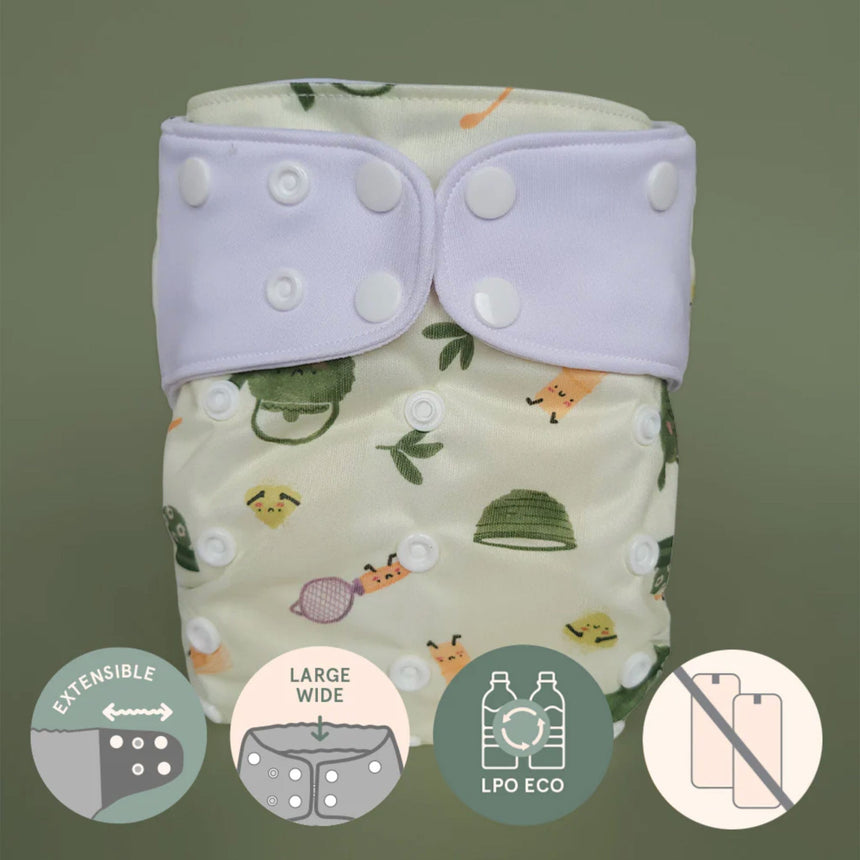 Couche Lavable Évolution 10-35lb - Matcha-La Petite Ourse-LP3-C-NS-MATCHA-CLÉMENT